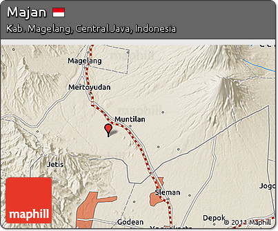 Shaded Relief 3D Map of Majan