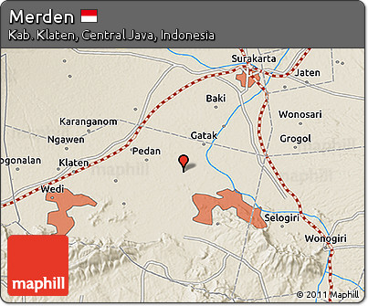 Shaded Relief 3D Map of Merden