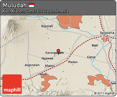 Shaded Relief 3D Map of Muludah
