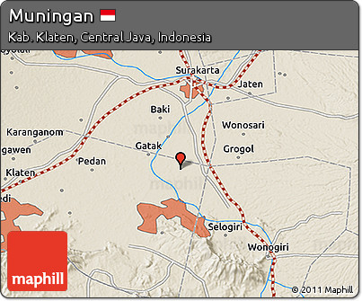 Shaded Relief 3D Map of Muningan