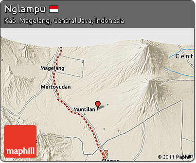 Shaded Relief 3D Map of Nglampu
