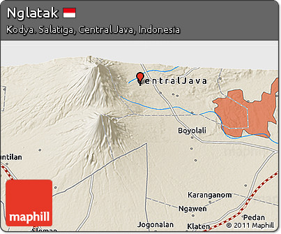 Shaded Relief 3D Map of Nglatak
