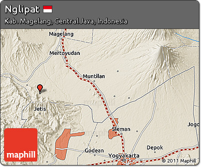 Shaded Relief 3D Map of Nglipat