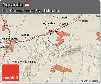Shaded Relief 3D Map of Ngrandu