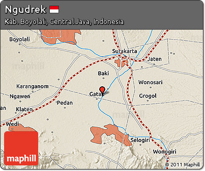 Shaded Relief 3D Map of Ngudrek