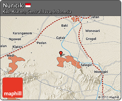 Shaded Relief 3D Map of Nuricik