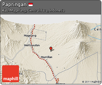 Shaded Relief 3D Map of Papringan