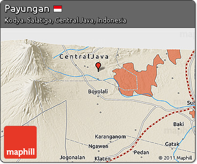 Shaded Relief 3D Map of Payungan