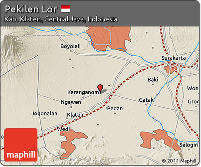 Shaded Relief 3D Map of Pekilen Lor
