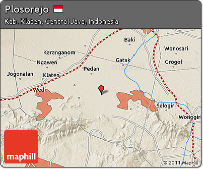 Shaded Relief 3D Map of Plosorejo