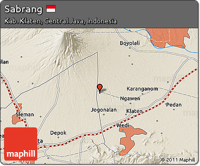 Shaded Relief 3D Map of Sabrang