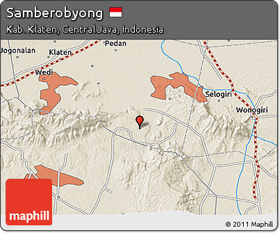 Shaded Relief 3D Map of Samberobyong