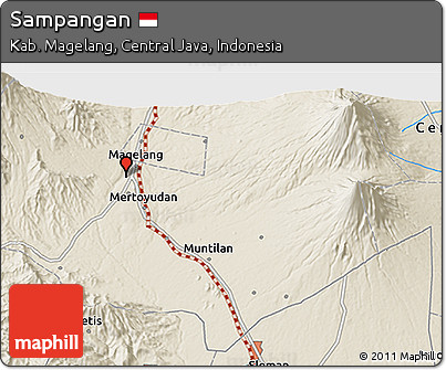Shaded Relief 3D Map of Sampangan