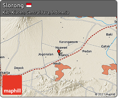 Shaded Relief 3D Map of Slorong