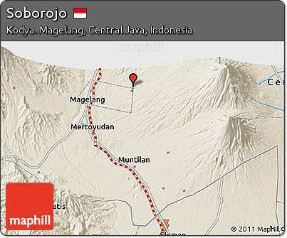 Shaded Relief 3D Map of Soborojo