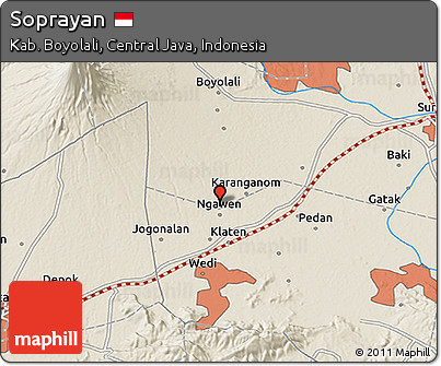 Shaded Relief 3D Map of Soprayan