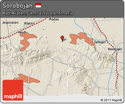 Shaded Relief 3D Map of Sorobojan