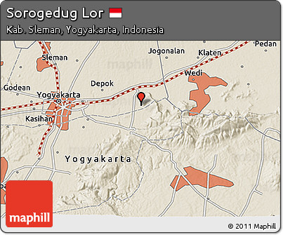 Shaded Relief 3D Map of Sorogedug Lor