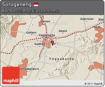 Shaded Relief 3D Map of Sorogeneng