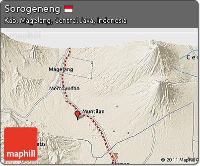 Shaded Relief 3D Map of Sorogeneng