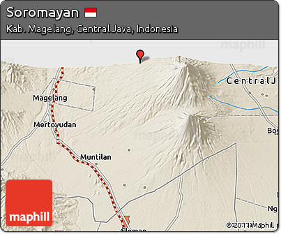 Shaded Relief 3D Map of Soromayan