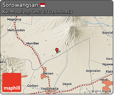 Shaded Relief 3D Map of Sorowangsan