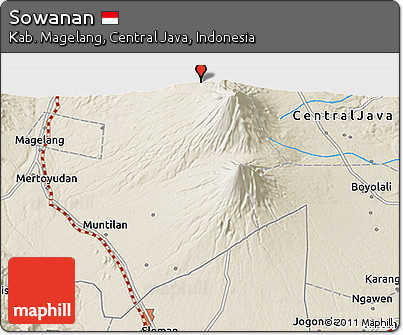 Shaded Relief 3D Map of Sowanan