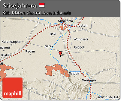 Shaded Relief 3D Map of Srisejahrera