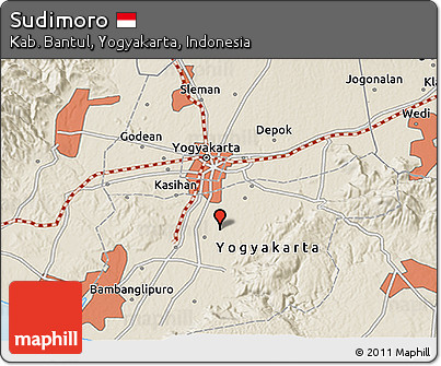 Shaded Relief 3D Map of Sudimoro