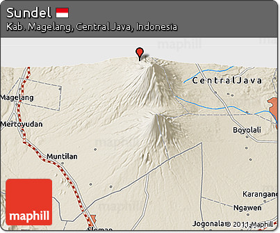 Shaded Relief 3D Map of Sundel
