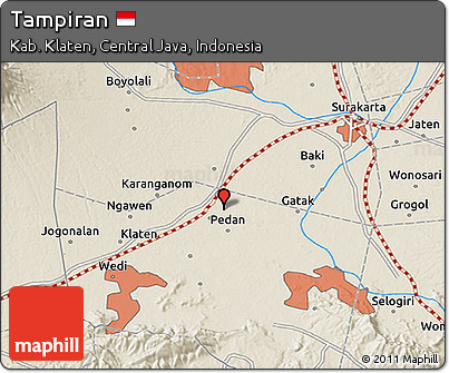 Shaded Relief 3D Map of Tampiran