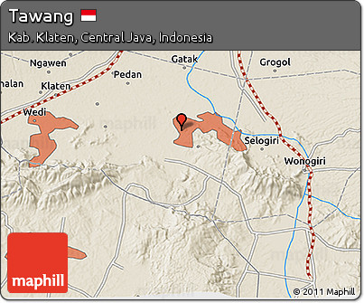 Shaded Relief 3D Map of Tawang