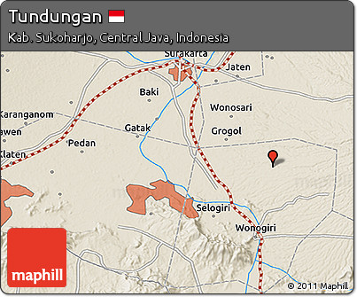 Shaded Relief 3D Map of Tundungan