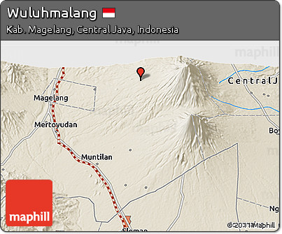 Shaded Relief 3D Map of Wuluhmalang