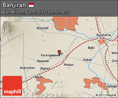 Shaded Relief 3D Map of Banjiran