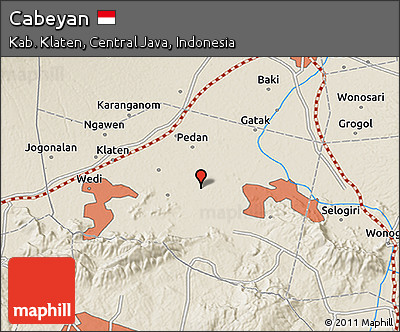 Shaded Relief 3D Map of Cabeyan