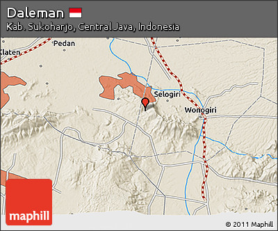 Shaded Relief 3D Map of Daleman