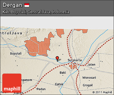 Shaded Relief 3D Map of Dergan