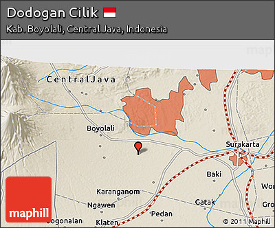 Shaded Relief 3D Map of Dodogan Cilik