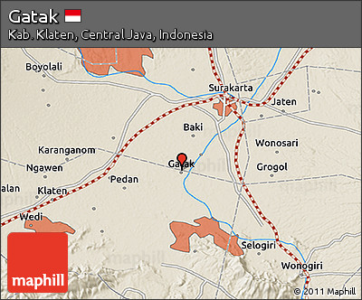 Shaded Relief 3D Map of Gatak