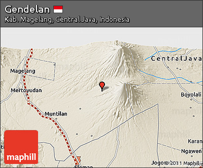 Shaded Relief 3D Map of Gendelan