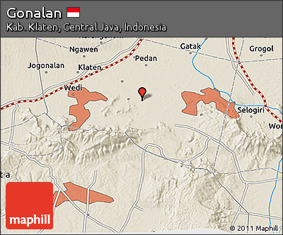 Shaded Relief 3D Map of Gonalan