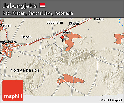 Shaded Relief 3D Map of Jabungjetis