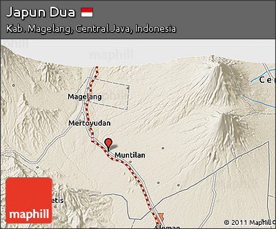 Shaded Relief 3D Map of Japun Dua