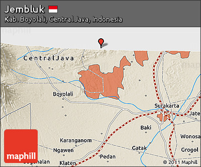Shaded Relief 3D Map of Jembluk