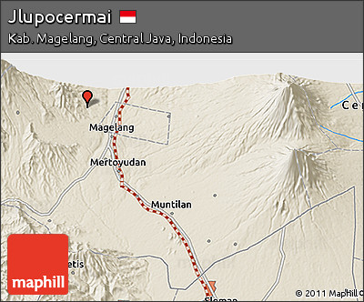 Shaded Relief 3D Map of Jlupocermai
