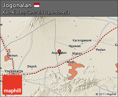 Shaded Relief 3D Map of Jogonalan