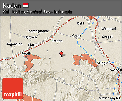 Shaded Relief 3D Map of Kaden