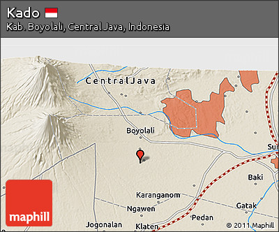 Shaded Relief 3D Map of Kado