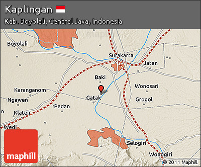 Shaded Relief 3D Map of Kaplingan